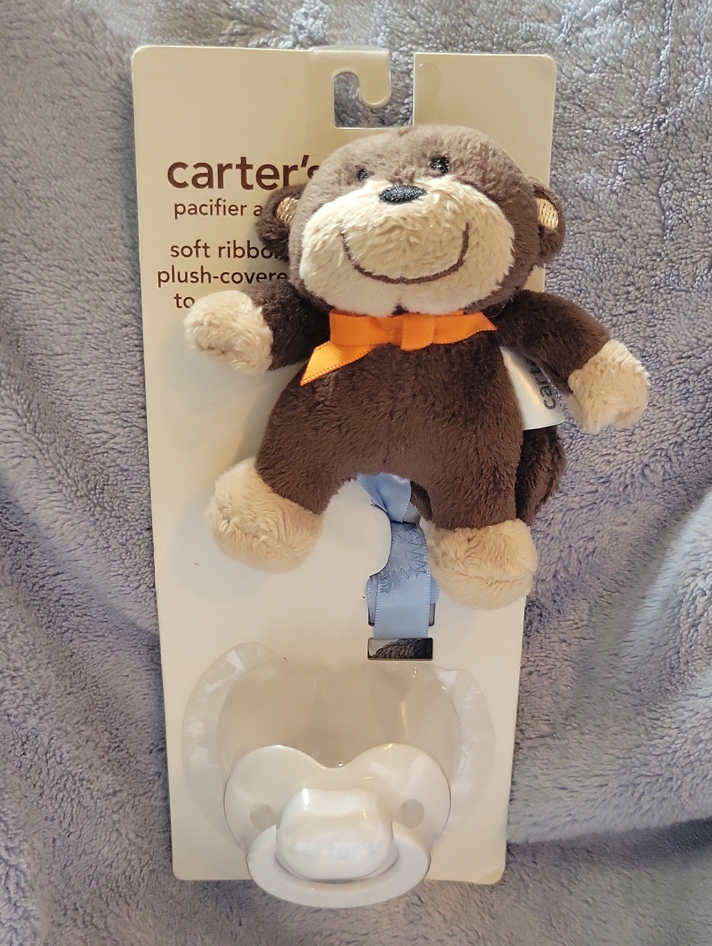 Carter's Plush Monkey Pacifier & Clip